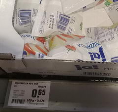 Цены на продукты в супермаркете в Берлине, Моцарелла